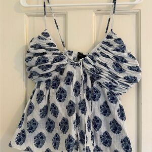 J. Crew Blue and White Tank (not factory)